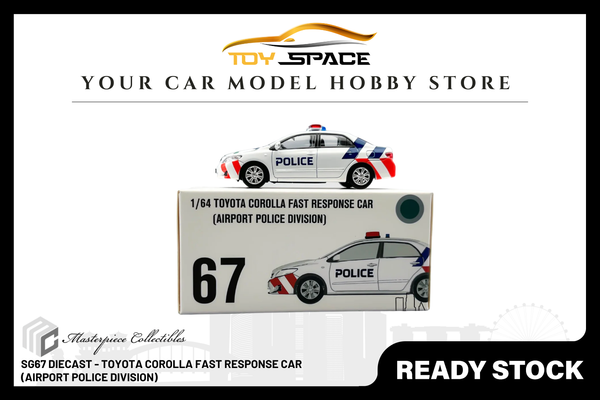 [MASTERPIECE] SG67 Diecast - Toyota Corolla Fast Response Car (Airport Police Division)