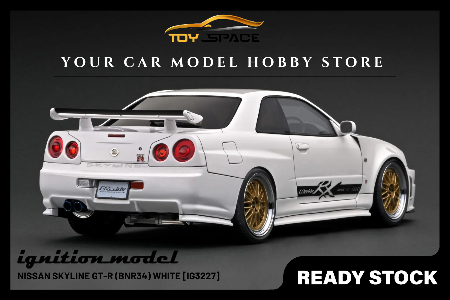 [IGNITION MODEL] 1/18 Nissan Skyline GT-R (BNR34) White [IG3227]