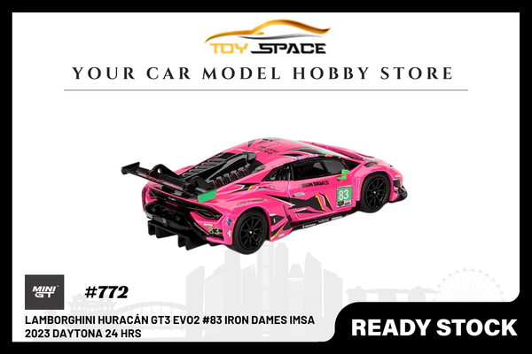 [MINI GT] Lamborghini Huracán GT3 EVO2 #83 Iron Dames IMSA 2023 Daytona 24 Hrs