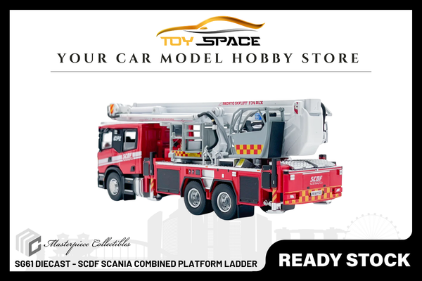 [MASTERPIECE] SG61 Diecast - SCDF Scania Combined Platform Ladder