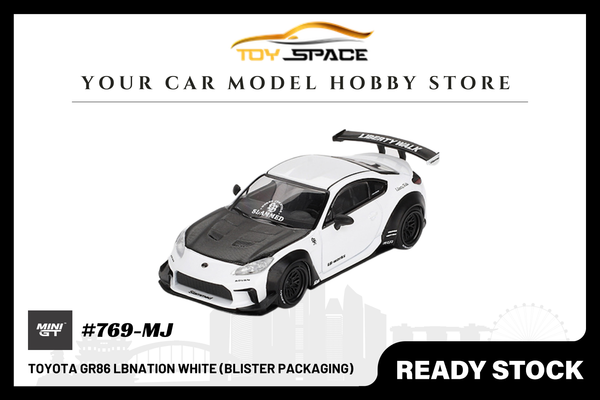 [MINI GT] Toyota GR86 LBNation White (BLISTER PACKAGING)