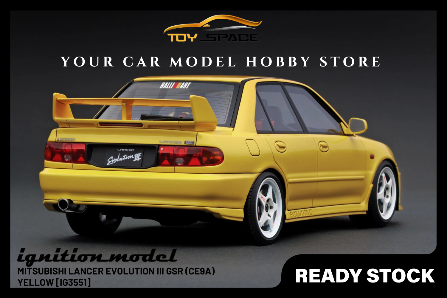 [IGNITION MODEL]1/18 Mitsubishi Lancer Evolution III GSR (CE9A) Yellow [IG3551]