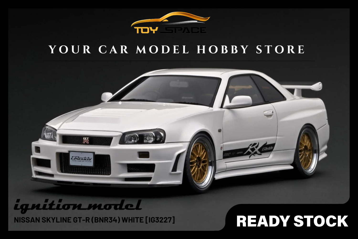 [IGNITION MODEL] 1/18 Nissan Skyline GT-R (BNR34) White [IG3227]