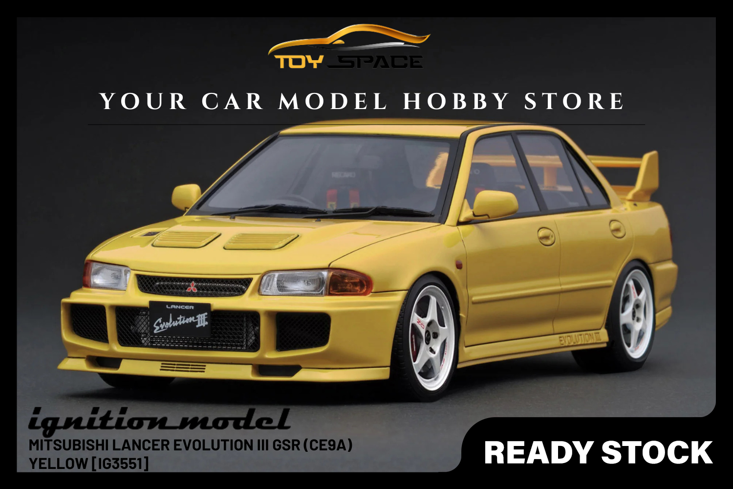 [IGNITION MODEL]1/18 Mitsubishi Lancer Evolution III GSR (CE9A) Yellow [IG3551]