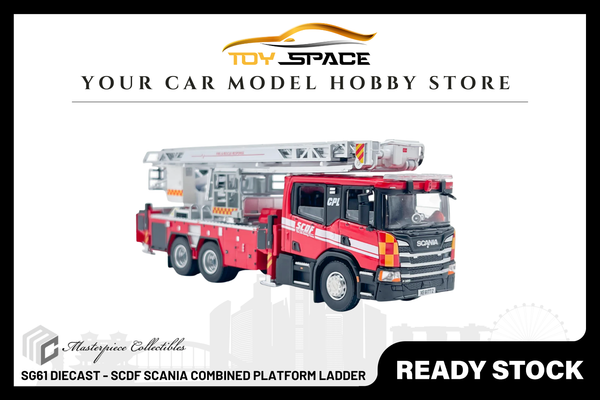 [MASTERPIECE] SG61 Diecast - SCDF Scania Combined Platform Ladder