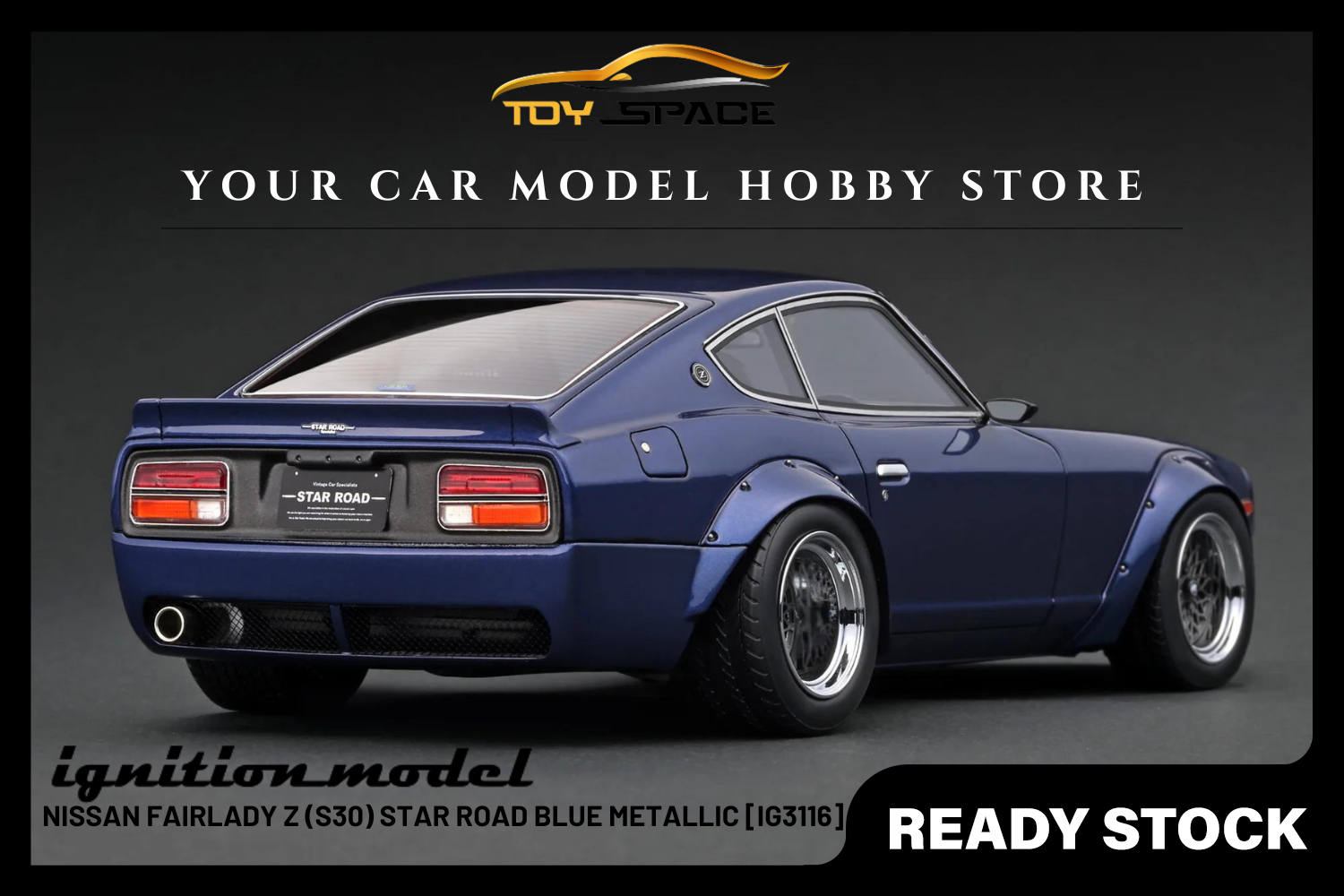 [IGNITION MODEL] 1/18 Nissan Fairlady Z (S30) STAR ROAD Blue Metallic [IG3116]