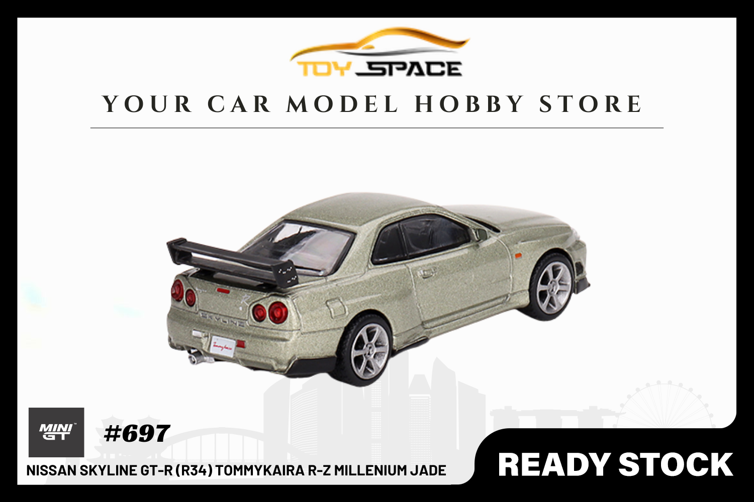 [MINI GT] Nissan Skyline GT-R (R34) Tommykaira R-Z Millenium Jade