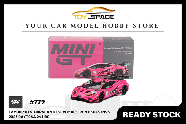 [MINI GT] Lamborghini Huracán GT3 EVO2 #83 Iron Dames IMSA 2023 Daytona 24 Hrs