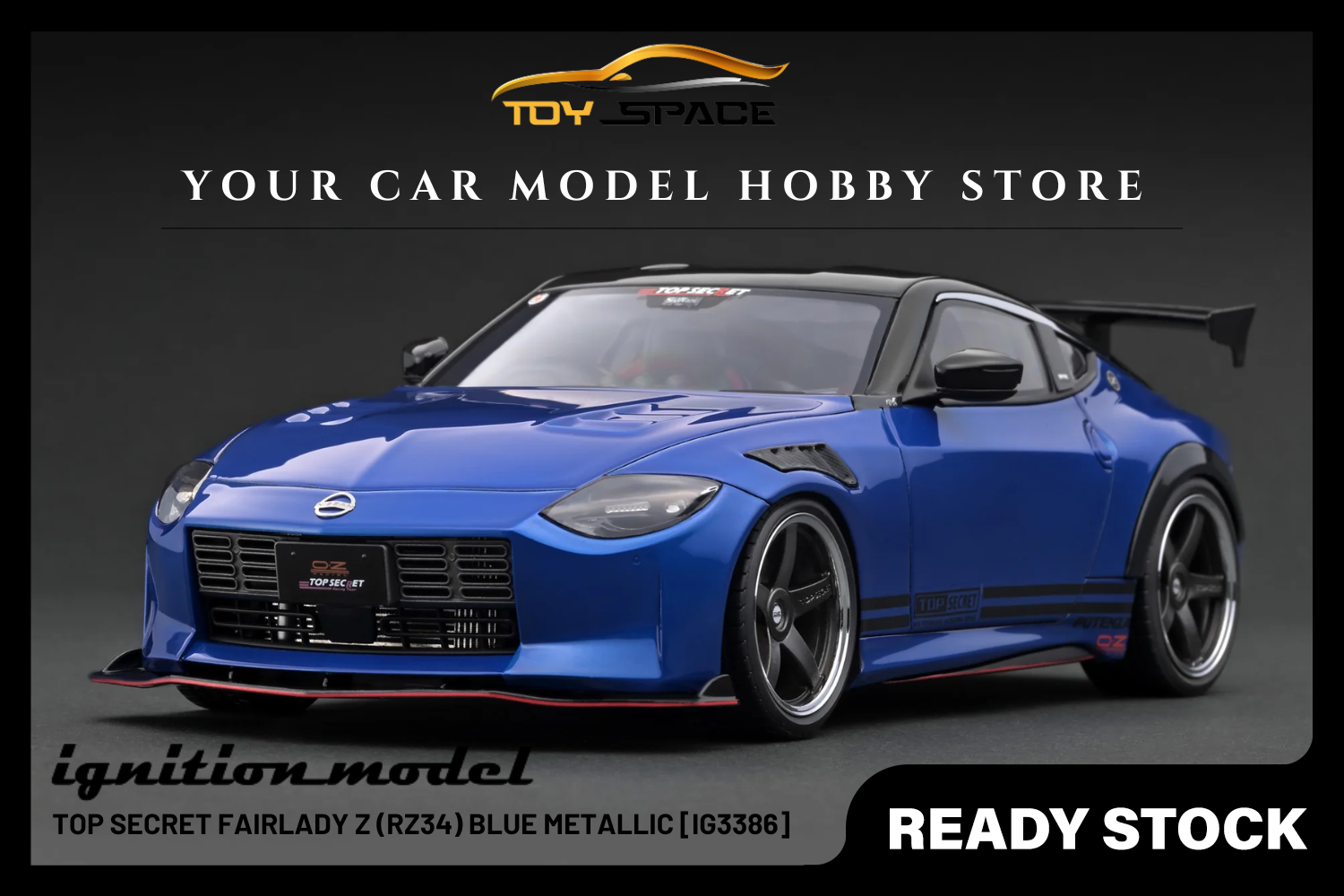 IGNITION MODEL] 1:18 TOP SECRET Fairlady Z (RZ34) Blue Metallic [IG33