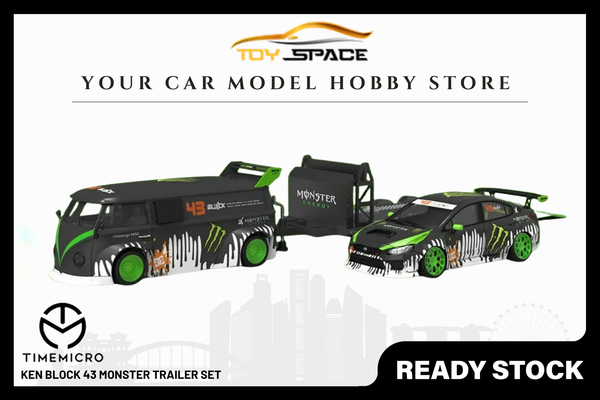 [TIME MICRO] 1:64 Ken Block 43 Monster Trailer Set