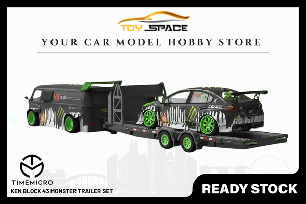[TIME MICRO] 1:64 Ken Block 43 Monster Trailer Set