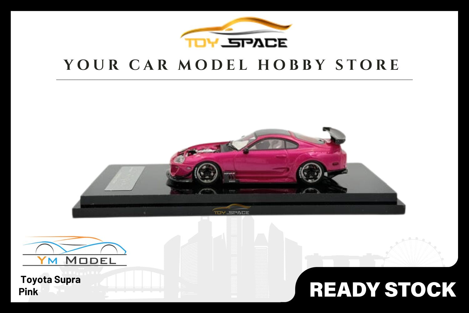 [YM MODEL] 1/64 Toyota Supra Pink