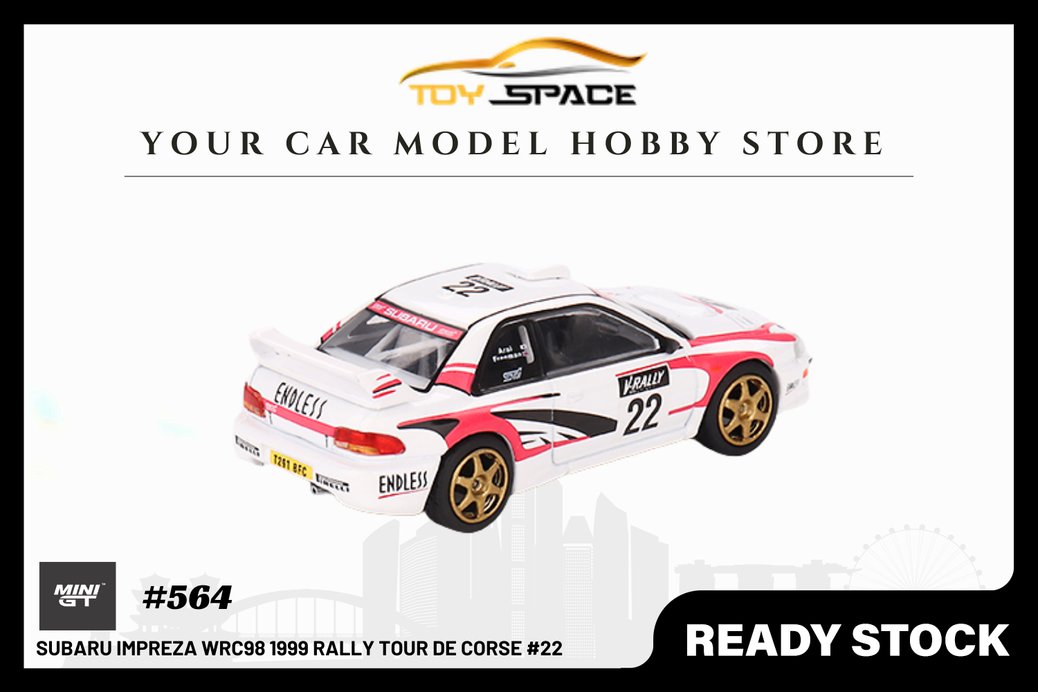 [MINI GT] Subaru Impreza WRC98 1999 Rally Tour de Corse #22