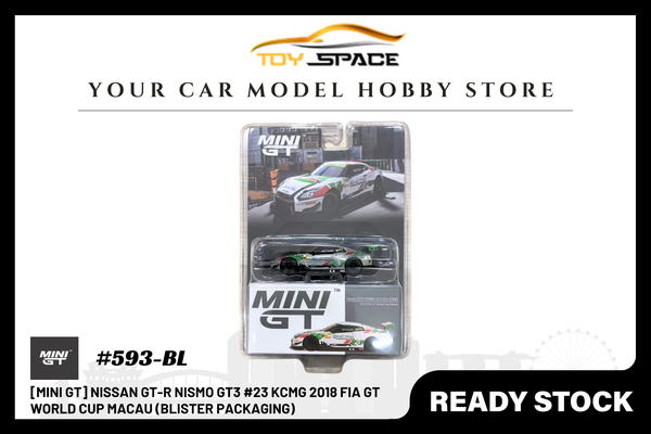 [MINI GT] Nissan GT-R NISMO GT3 #23 KCMG 2018 FIA GT World Cup Macau (BLISTER PACKAGING)