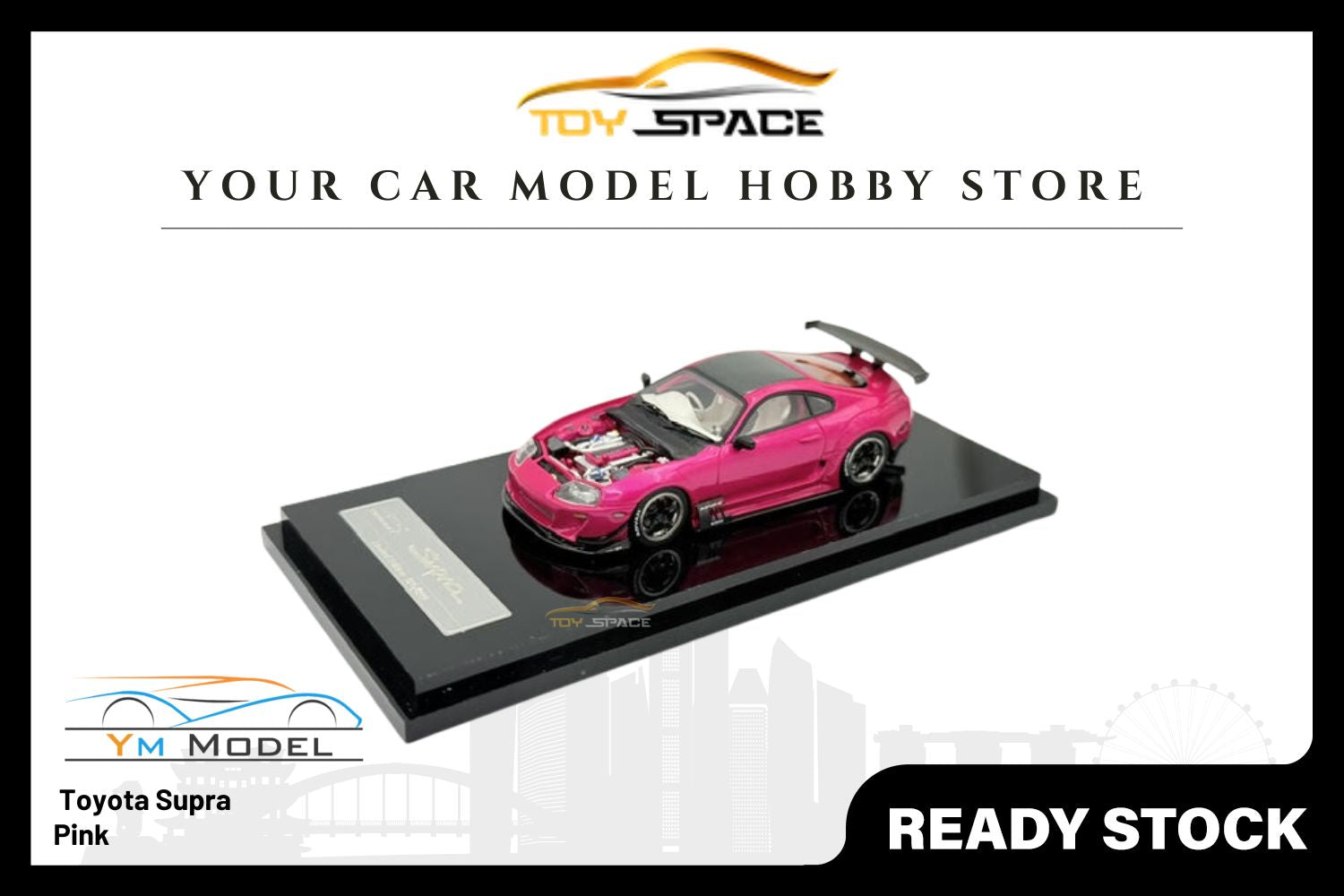 [YM MODEL] 1/64 Toyota Supra Pink