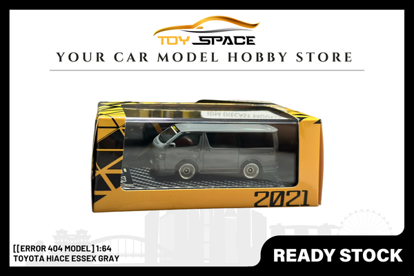 [ERROR 404 MODEL] 1:64 Toyota Hiace Essex Gray