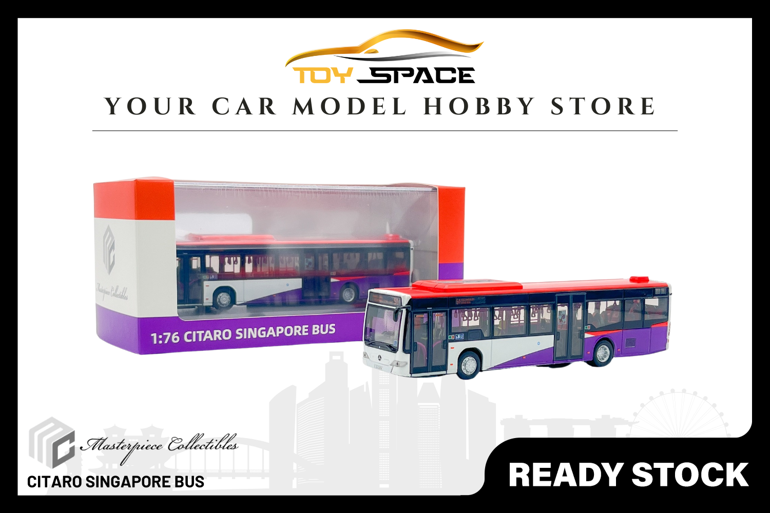 [MASTERPIECE] Diecast- Citaro Singapore Bus
