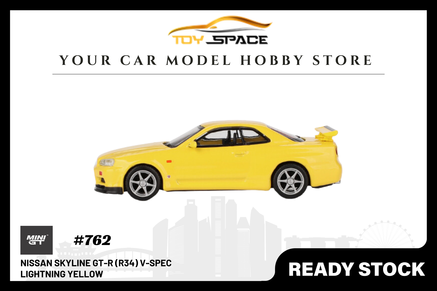 [MINI GT] Nissan Skyline GT-R (R34) V-Spec Lightning Yellow