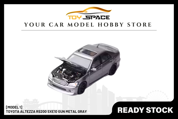 [MODEL 1] 1:64 Toyota Altezza RS200 SXE10 Gun Metal Gray