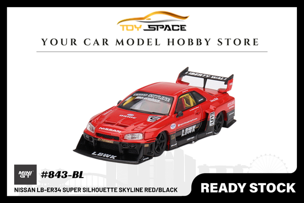 [MINI GT] Nissan LB-ER34 Super Silhouette Skyline Red/Black (BLISTER PACKAGING)