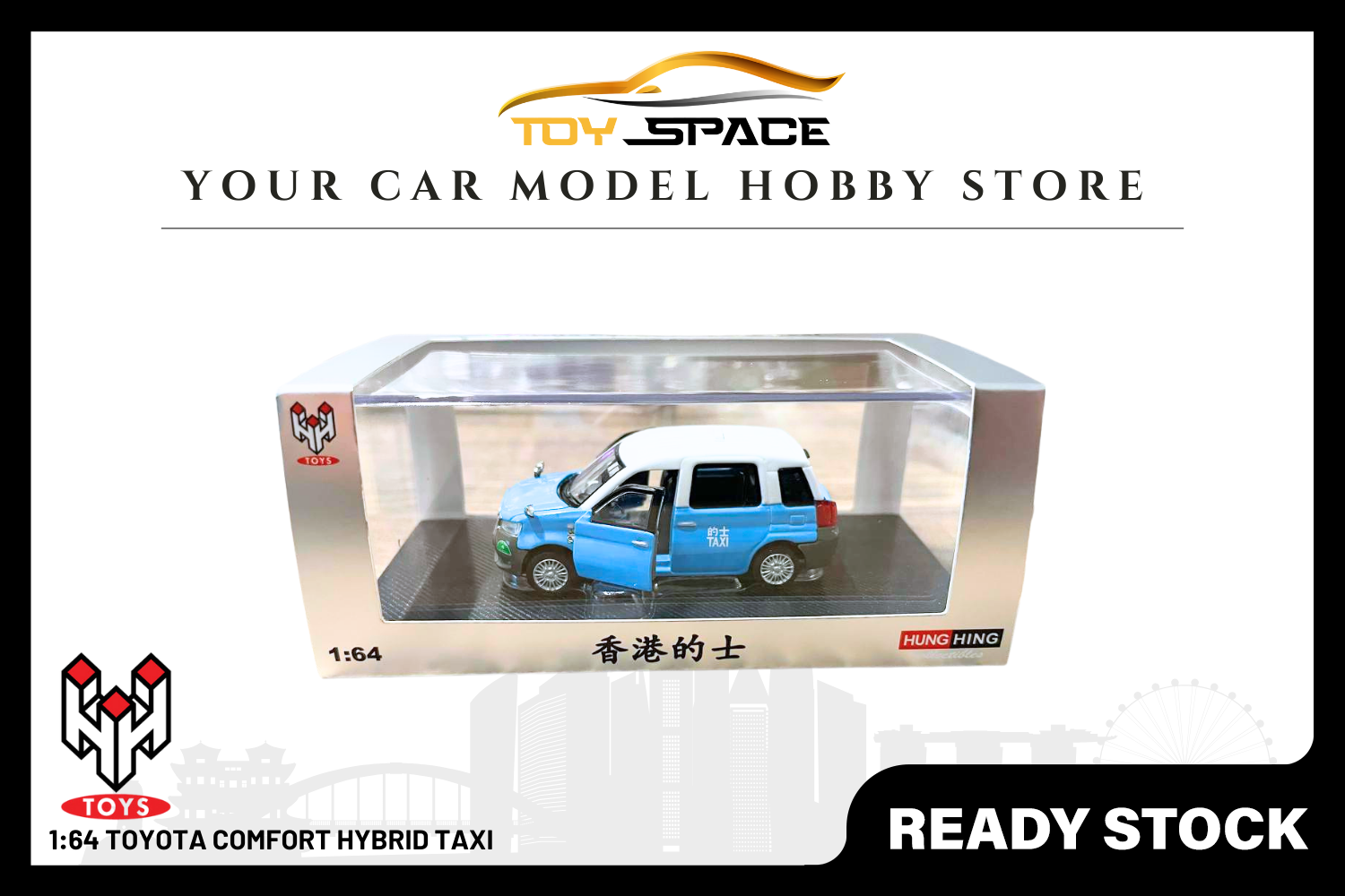 [HUNGHING] 1:64 Toyota Comfort Hybrid Taxi