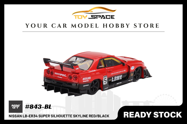 [MINI GT] Nissan LB-ER34 Super Silhouette Skyline Red/Black (BLISTER PACKAGING)