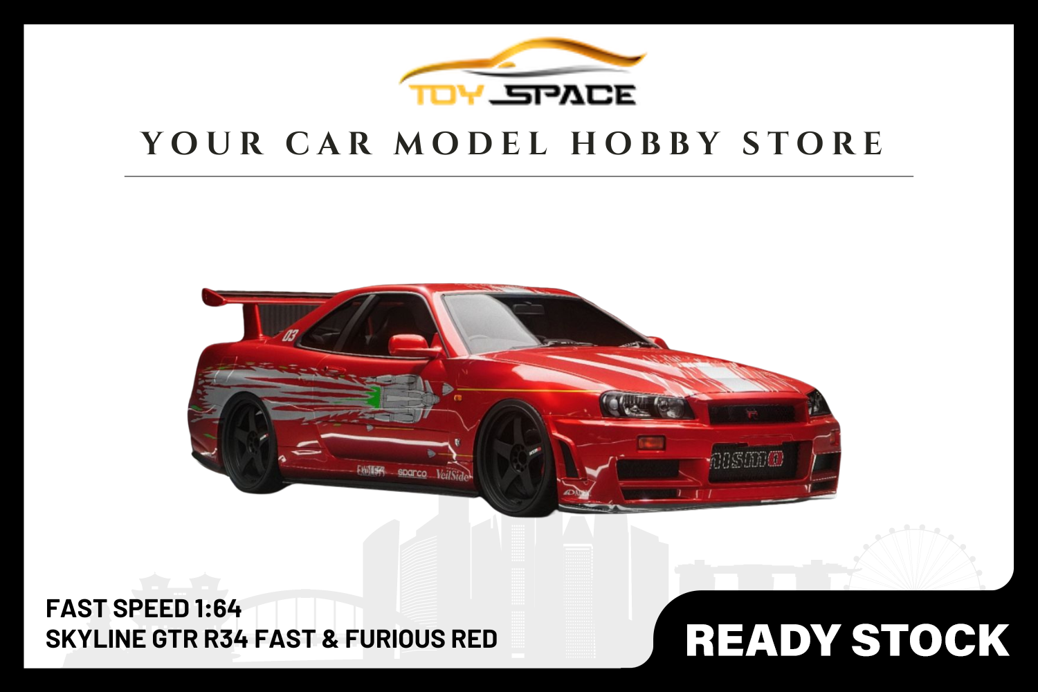 [FAST SPEED] 1/64 Skyline GTR R34 Fast & Furious Red