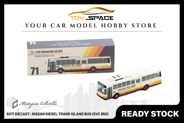 [MASTERPIECE] SG71 Diecast- Nissan Diesel Trans Island Bus (Svc 950)