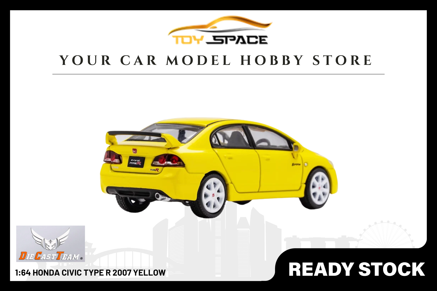 [DCT] 1:64 Honda Civic Type R 2007 Yellow