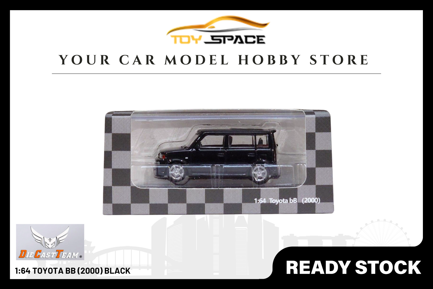 [DCT] 1:64 Toyota bB (2000) Black