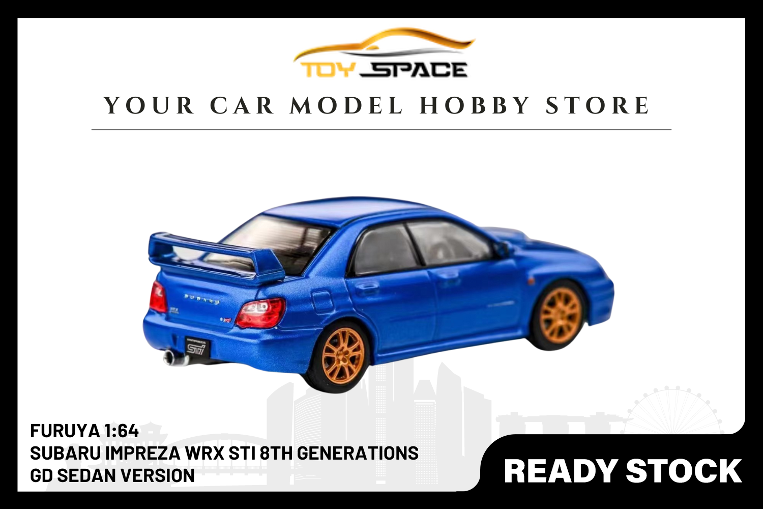 [FURUYA] 1/64 Subaru Impreza WRX STi 8th Generations GD Sedan Version