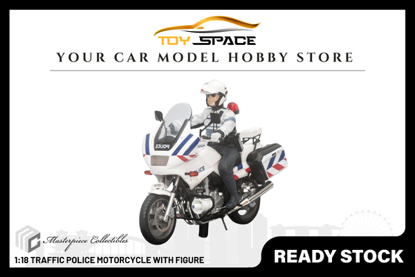 [MASTERPIECE] 1:18 Traffic Police Motorcycle With Figure