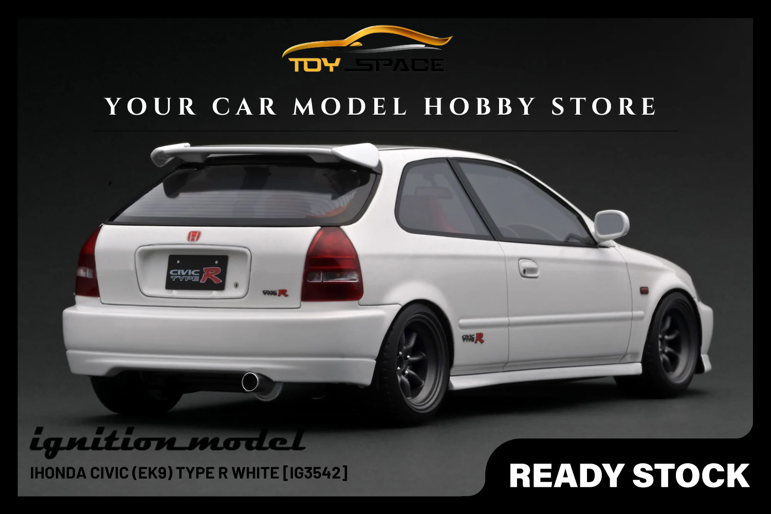 [IGNITION MODEL] 1/18 Honda Civic (EK9) Type R White [IG3542]