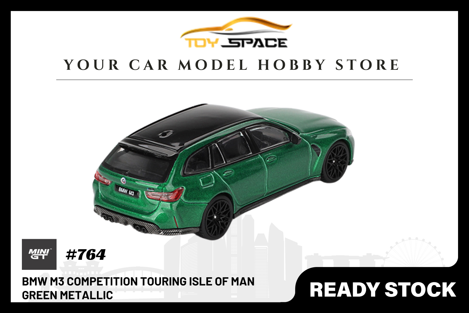 [MINI GT] BMW M3 Competition Touring Isle of Man Green Metallic