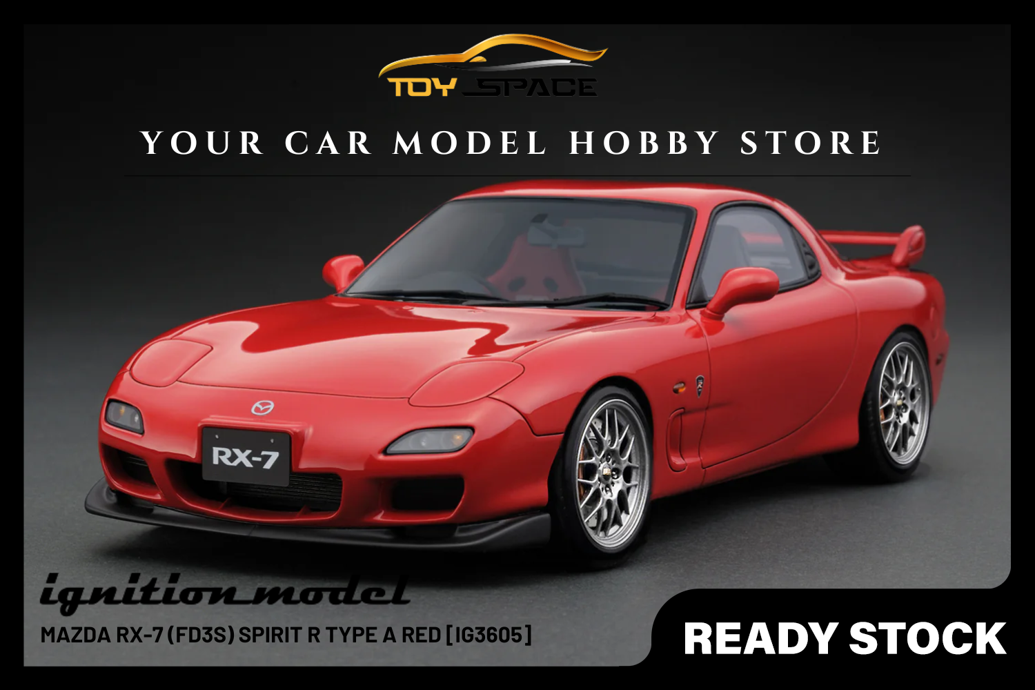 [IGNITION MODEL] 1/18 Mazda RX-7 (FD3S) Spirit R Type A Red [IG3605]