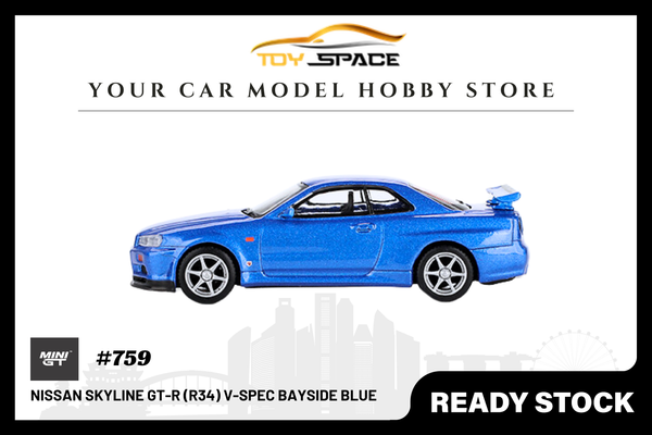 [MINI GT] Nissan Skyline GT-R (R34) V-Spec Bayside Blue