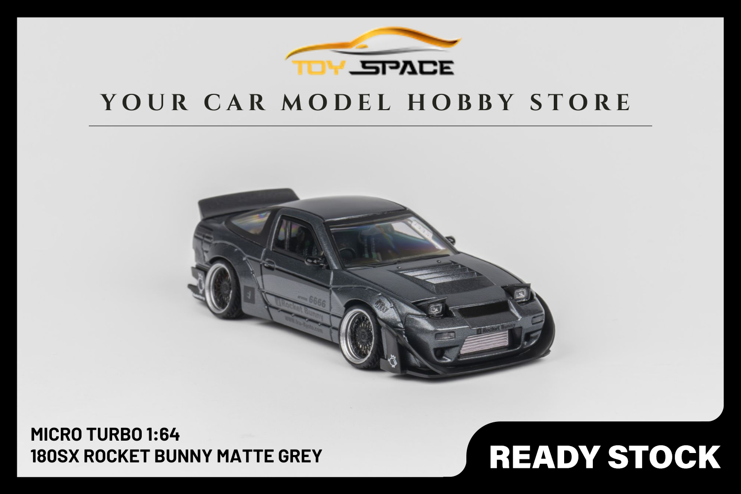 [MICRO TURBO] 1/64 180SX Rocket Bunny Matte Grey