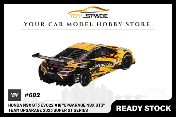 [MINI GT] Honda NSX GT3 EVO22 #18 "UPGARAGE NSX GT3" Team Upgarage 2023 Super GT Series