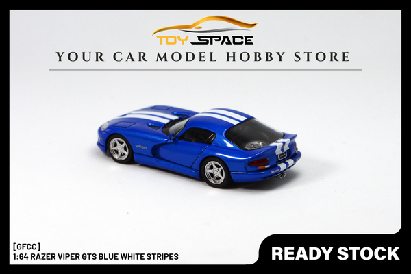 [GFCC] 1:64 Razer Viper GTS Blue White Stripes - Toy Space Diecast Online Store Singapore