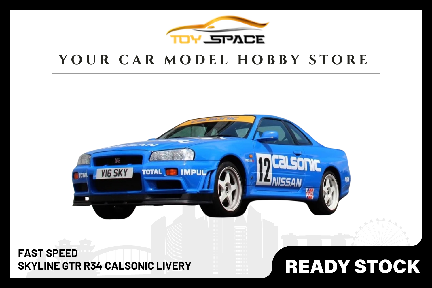 [FAST SPEED] 1/64 Skyline GTR R34 Calsonic Livery