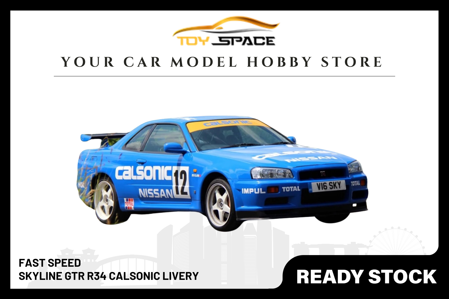 [FAST SPEED] 1/64 Skyline GTR R34 Calsonic Livery