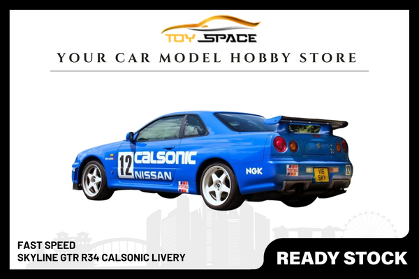 [FAST SPEED] 1/64 Skyline GTR R34 Calsonic Livery