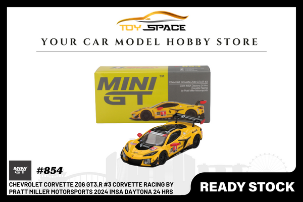 [MINI GT] Chevrolet Corvette Z06 GT3.R #3 Corvette Racing by Pratt Miller Motorsports 2024 IMSA Daytona 24 Hrs [Blister Pack]