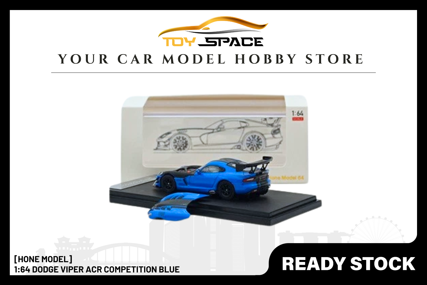 [HONE MODEL] 1:64 Dodge Viper ACR Competition Blue