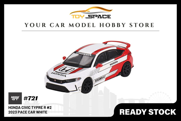 [MINI GT] Honda Civic Type R #2 2023 Pace Car White (LHD)