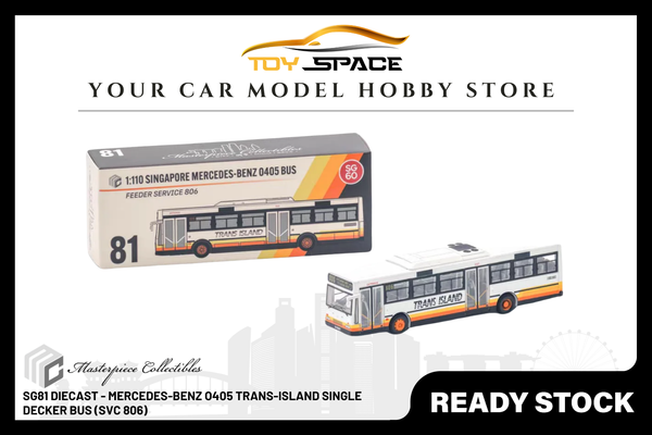 [MASTERPIECE] SG81 Diecast - Mercedes-Benz O405 Trans-Island Single Decker Bus (SVC 806)