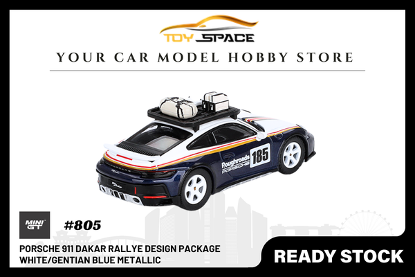 [MINI GT] Porsche 911 Dakar Rallye Design Package White/Gentian Blue Metallic