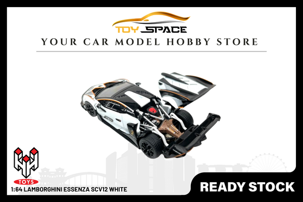 [HUNGHING] 1:64 Lamborghini Essenza SCV12 White