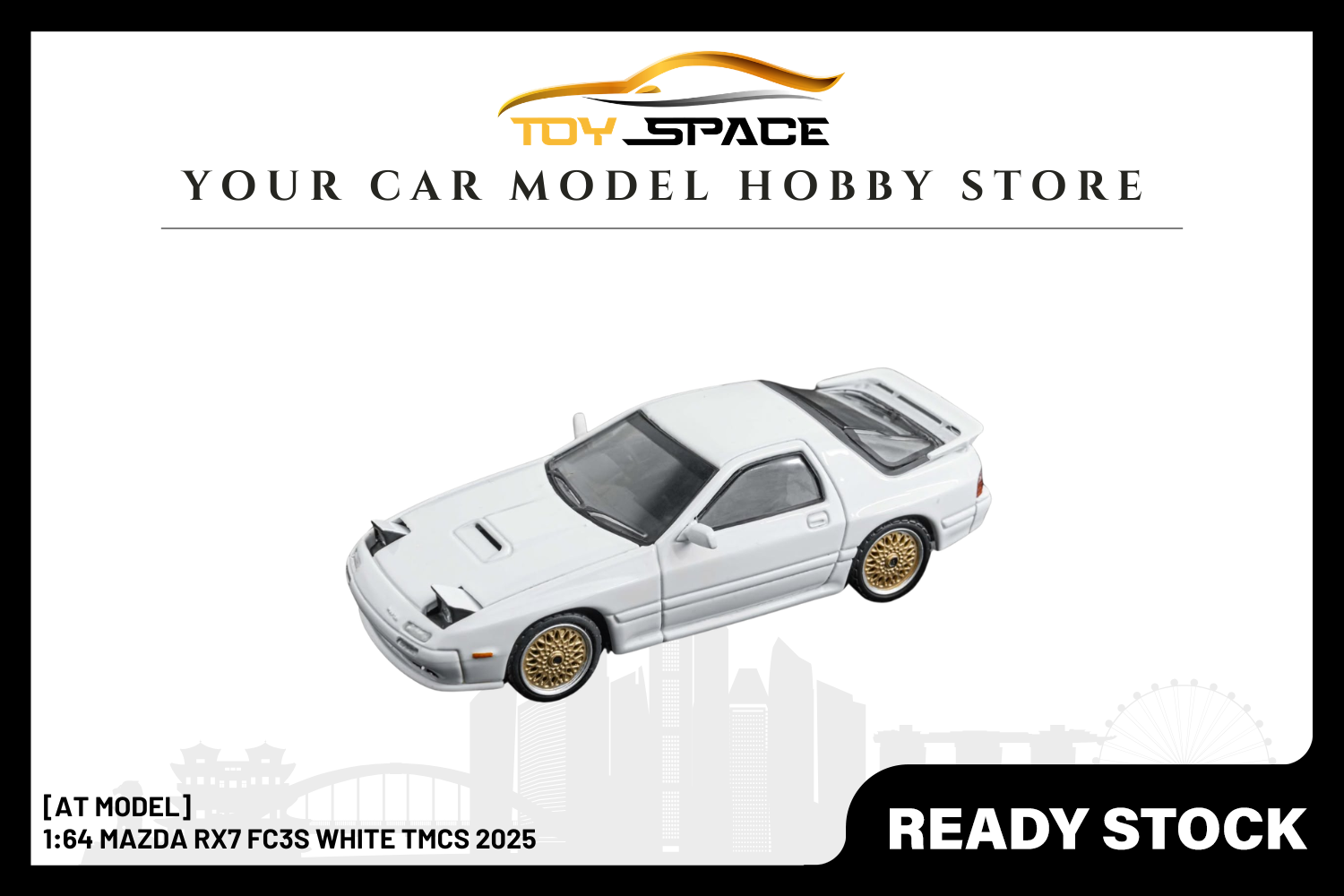 [AT MODEL] 1:64 Mazda RX7 FC3S White TMCS 2025