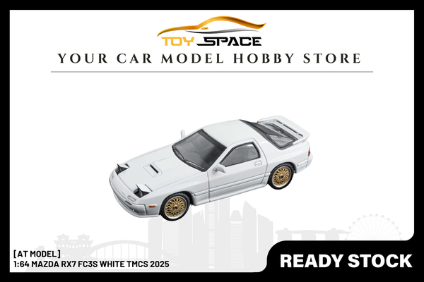 [AT MODEL] 1:64 Mazda RX7 FC3S White TMCS 2025